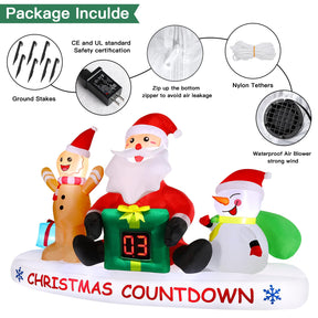 8 FT Christmas Inflatable Outdoor Decorations