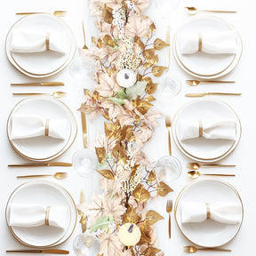 6FT Fall Garland Decor White Pumpkin & Maple Leaves Garland(White) - SHareconn