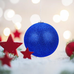 4ct 6 Inch Blue Large Christmas Tree Balls Ornaments