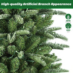7.5ft Prelit Artificial Hinged Upgraded Christmas Tree with Remote, 660 Pre-Lit Multi-Color RGB Lights and 1975 PE & PVC Branch Tips, Perfect Choice for Xmas Decoration, 7.5 FT - SHareconn