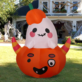 5ft Halloween Inflatables Pumpkin Ghost - SHareconn