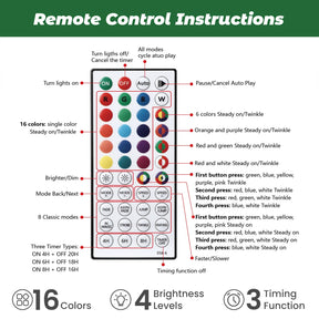 6ft Prelit RGB Lights Premium Artificial Hinged Christmas Tree with Remote