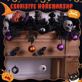 30ct 2.36 Inch Halloween Tree Ornaments(Black & Orange Purple) - SHareconn