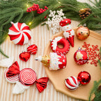 86pcs Red & White Christmas Tree Balls Ornaments