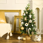 70 Pcs Christmas Ball Ornament Set, White and Gold