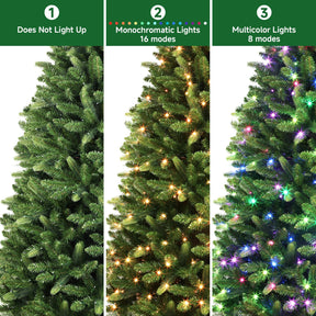 4ft Prelit Premium Artificial Hinged Full Christmas Tree with Remote Control, Timer, 260 Pre-Lit New Upgraded Multi-Color RGB Lights, 685 Branch Tips, Perfect Choice for Xmas Decoration, 4FT - SHareconn