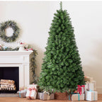 6ft Prelit Warm White Lights Premium Artificial Hinged Christmas Tree - SHareconn