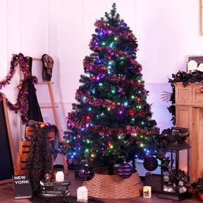6 Pieces Total 50 FT Halloween Tinsel Garland with Ghost Sequins-Black Orange&Purple - SHareconn