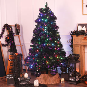 Alupssuc 6 Pieces Total 50 FT Halloween Tinsel Garland with Spider Web Sequins, Metallic Shiny Twist Garland Hanging Decorations for Halloween Party Indoor and Outdoor Decor, Black and Purple - SHareconn