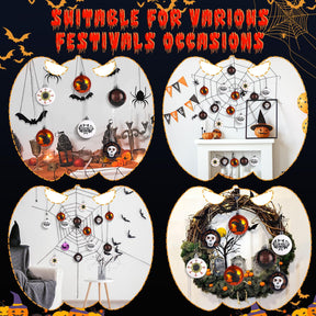 30ct 2.36 Inch Halloween Tree Ornaments(Black & Orange Purple) - SHareconn