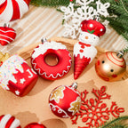 86pcs Red & White Christmas Tree Balls Ornaments