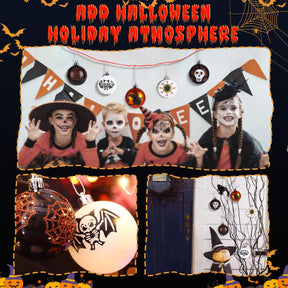 30ct 2.36 Inch Halloween Tree Ornaments(Black & Orange Purple) - SHareconn