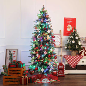 65pcs Red & Green, White Christmas Balls Ornaments Set with Hanging Strings
